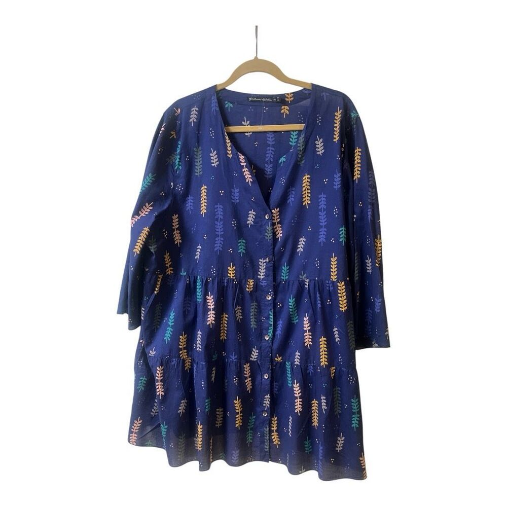 Gudrun Sjoden tiered tunic style blouse sz XXL